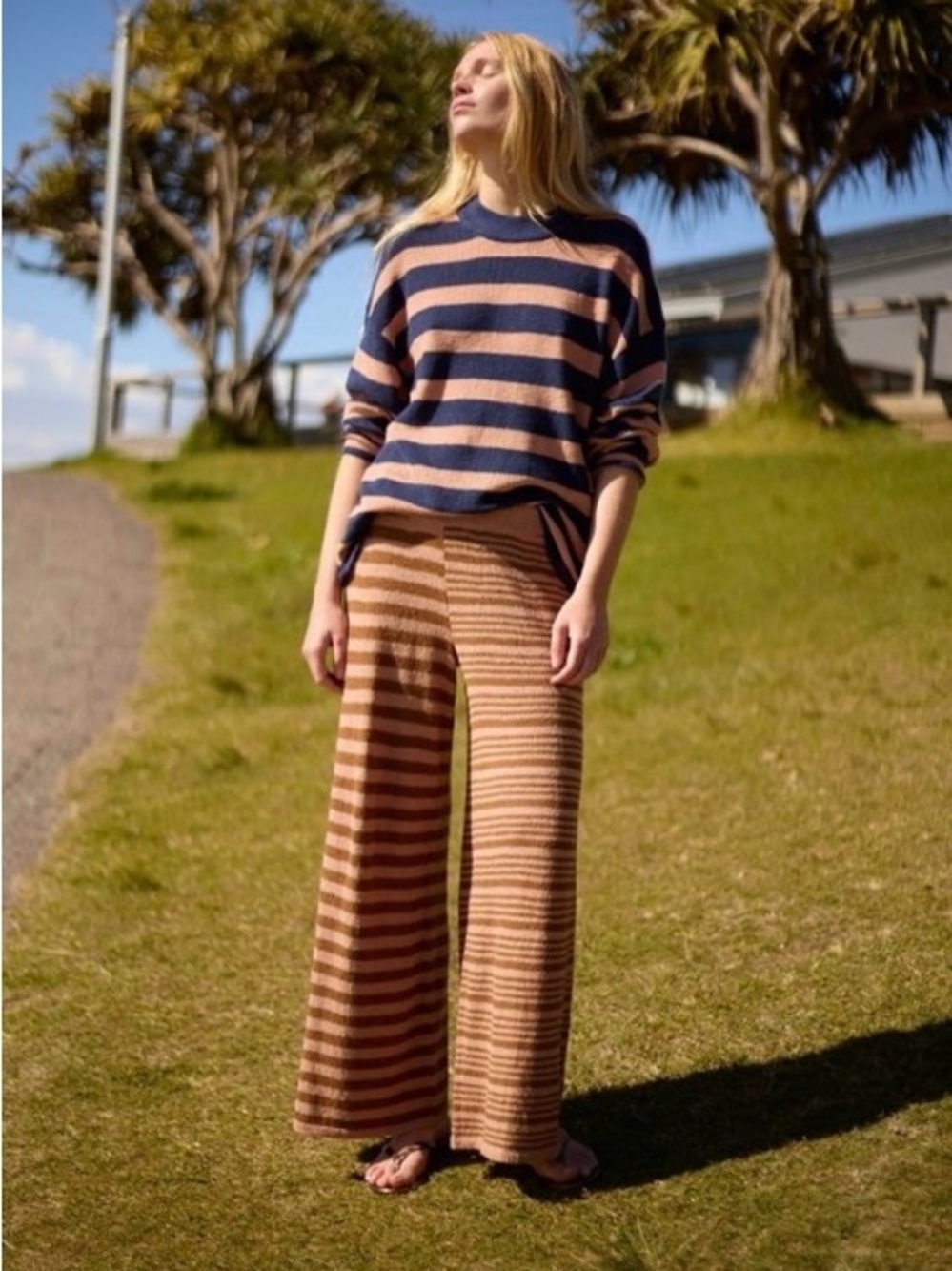 Free People Striped Allyson Striped Pants